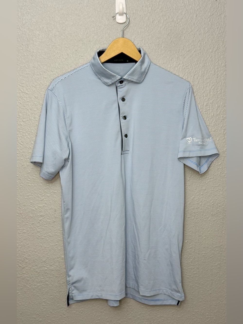 Greyson | Andulsia Stripped Polo | Blue and White | Size Medium